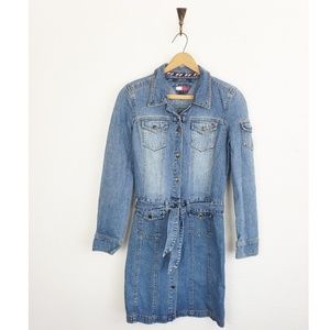 Tommy Hilfiger vintage denim longsleeve dress/L